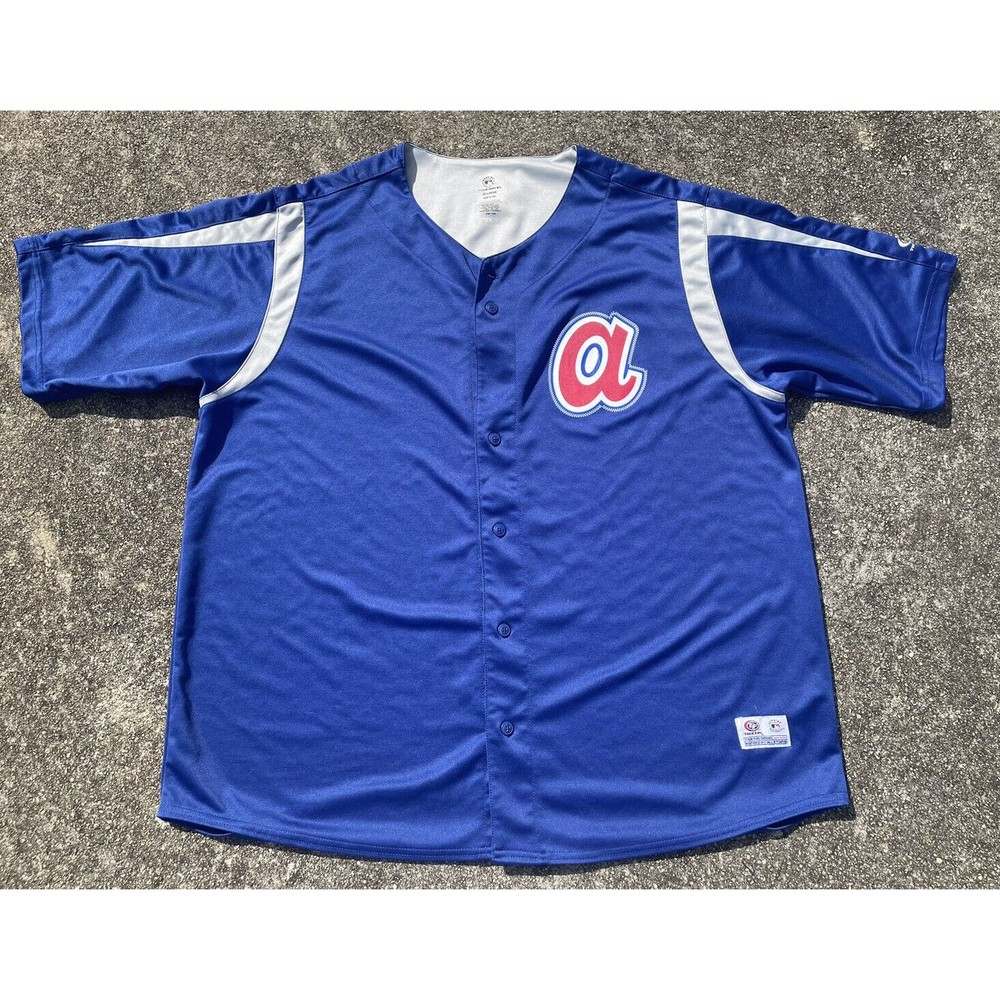 Genuine Merchandise Dynasty Atlanta Braves Mens 2XL Logo Blue White Jersey